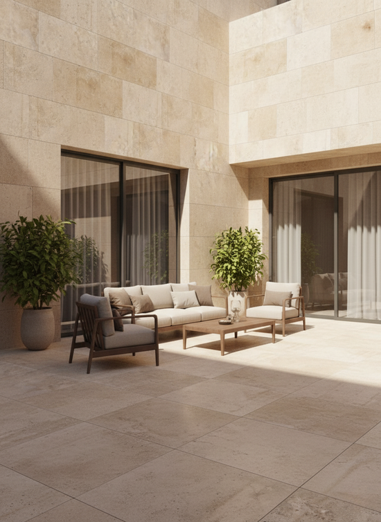 travertine cross cut